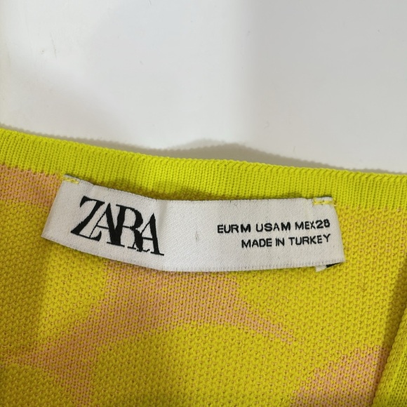 Zara Mini Dress size M Colorful Flower Print Knit Aline Tank Dress - Picture 7 of 13